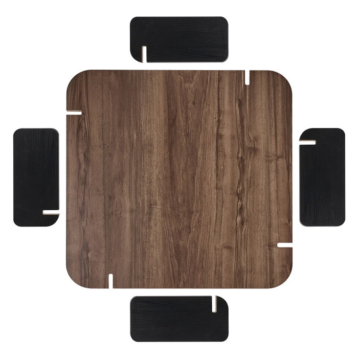 Nordure Mesa de Café Marais Venezia Walnut y Madera Negra